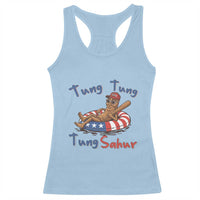 Tung Tung Tung Sahur Italian Brainrot 4th of July Racerback Tank Top
