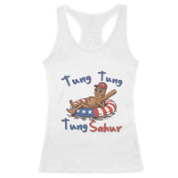 Tung Tung Tung Sahur Italian Brainrot 4th of July Racerback Tank Top
