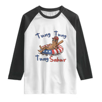 Tung Tung Tung Sahur Italian Brainrot 4th of July Raglan Shirt