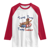 Tung Tung Tung Sahur Italian Brainrot 4th of July Raglan Shirt