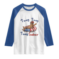 Tung Tung Tung Sahur Italian Brainrot 4th of July Raglan Shirt