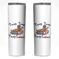 Tung Tung Tung Sahur Italian Brainrot 4th of July Skinny Tumbler