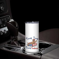 Tung Tung Tung Sahur Italian Brainrot 4th of July Skinny Tumbler