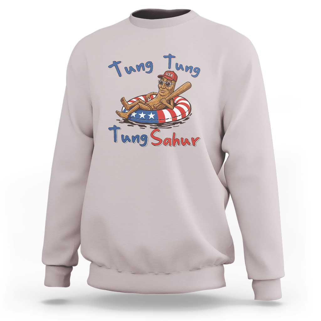 Tung Tung Tung Sahur Italian Brainrot 4th of July Sweatshirt
