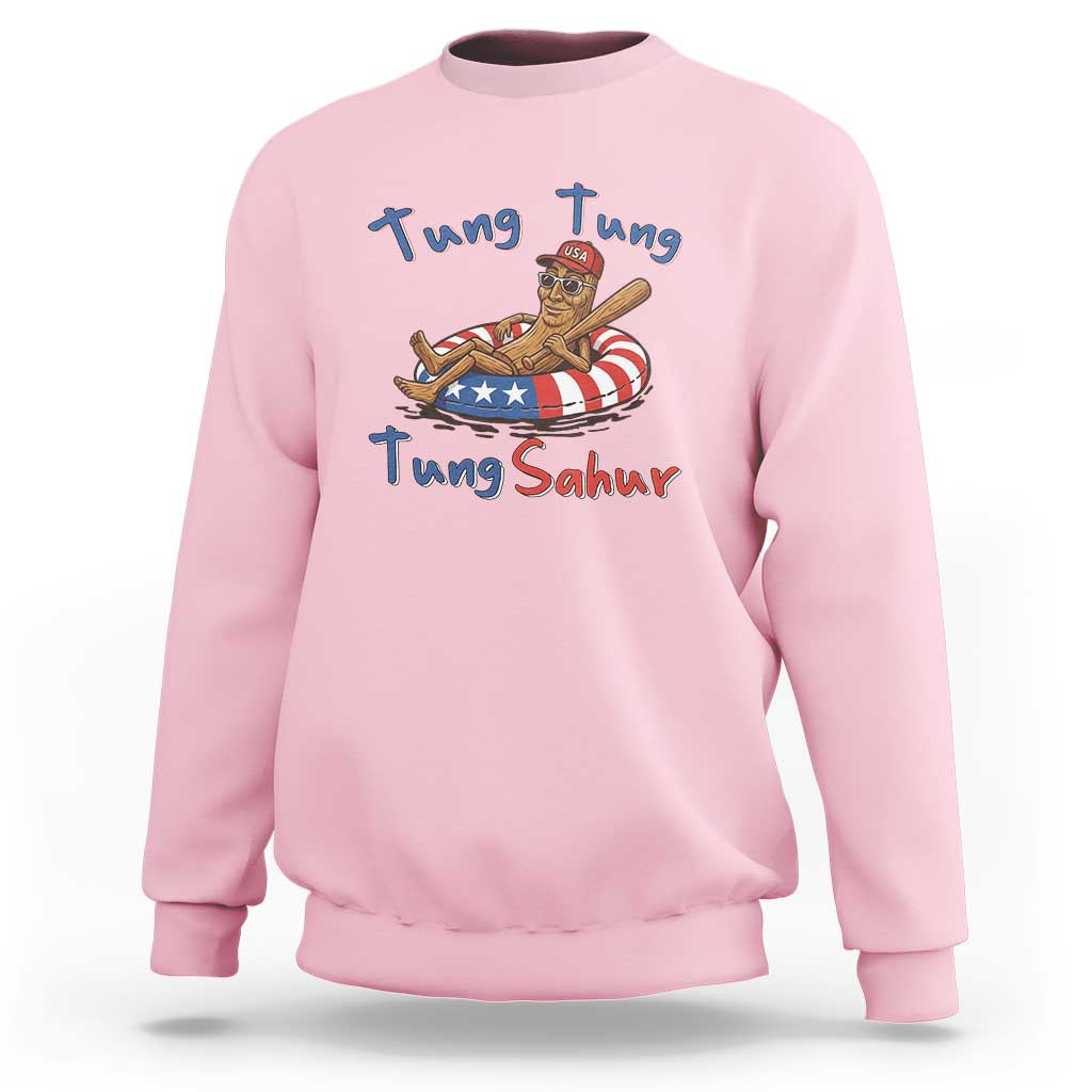 Tung Tung Tung Sahur Italian Brainrot 4th of July Sweatshirt