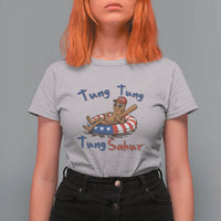 Tung Tung Tung Sahur Italian Brainrot 4th of July T Shirt For Women