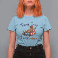 Tung Tung Tung Sahur Italian Brainrot 4th of July T Shirt For Women
