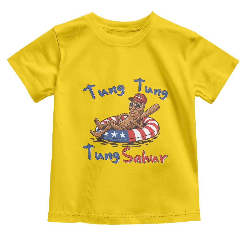 Tung Tung Tung Sahur Italian Brainrot 4th of July Toddler T Shirt