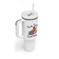 Tung Tung Tung Sahur Italian Brainrot 4th of July Tumbler With Handle