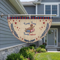 Tung Tung Tung Sahur Italian Brainrot 4th of July Patriotic Fan Flag