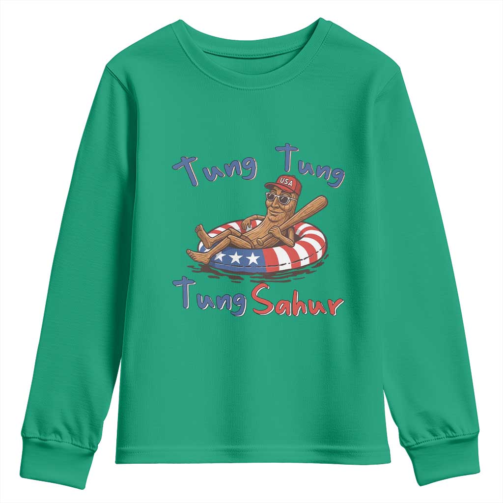 Tung Tung Tung Sahur Italian Brainrot 4th of July Youth Sweatshirt