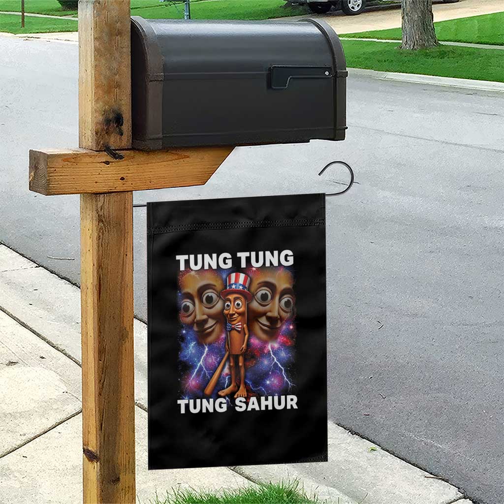 Tung Tung Sahur Italian Brainrot 4th Of July Meme Garden Flag