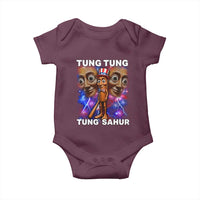 Tung Tung Sahur Italian Brainrot 4th Of July Meme Baby Onesie