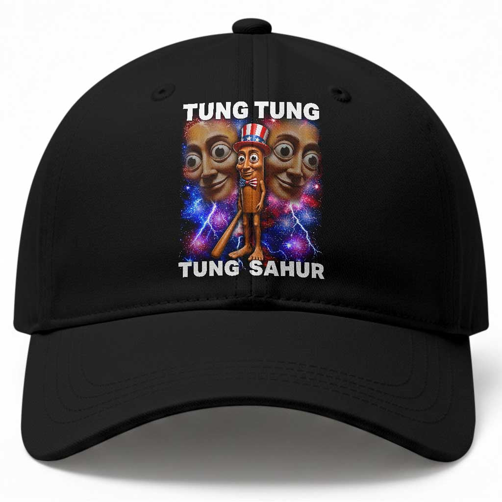 Tung Tung Sahur Italian Brainrot 4th Of July Meme Baseball Cap