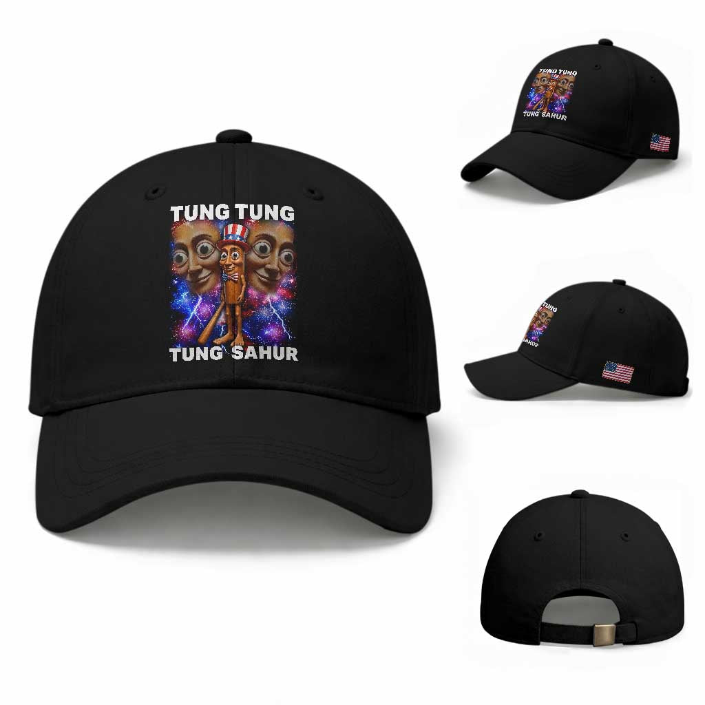 Tung Tung Sahur Italian Brainrot 4th Of July Meme Baseball Cap