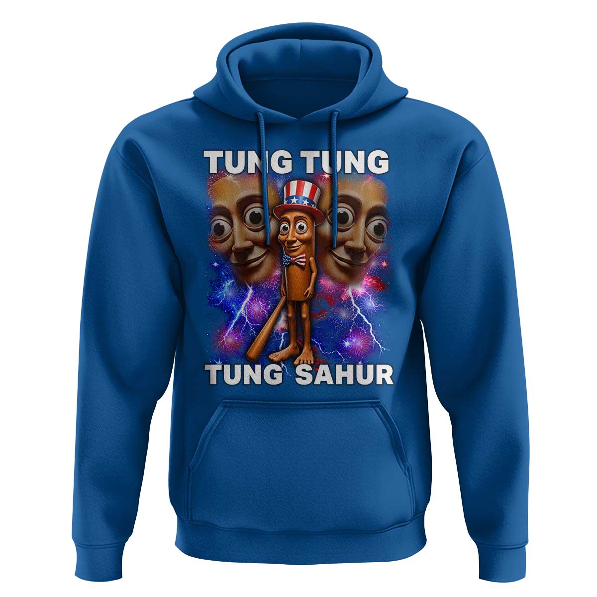 Tung Tung Sahur Italian Brainrot 4th Of July Meme Hoodie