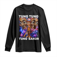 Tung Tung Sahur Italian Brainrot 4th Of July Meme Long Sleeve Shirt