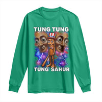 Tung Tung Sahur Italian Brainrot 4th Of July Meme Long Sleeve Shirt