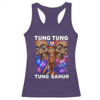 Tung Tung Sahur Italian Brainrot 4th Of July Meme Racerback Tank Top