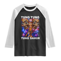 Tung Tung Sahur Italian Brainrot 4th Of July Meme Raglan Shirt