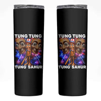 Tung Tung Sahur Italian Brainrot 4th Of July Meme Skinny Tumbler