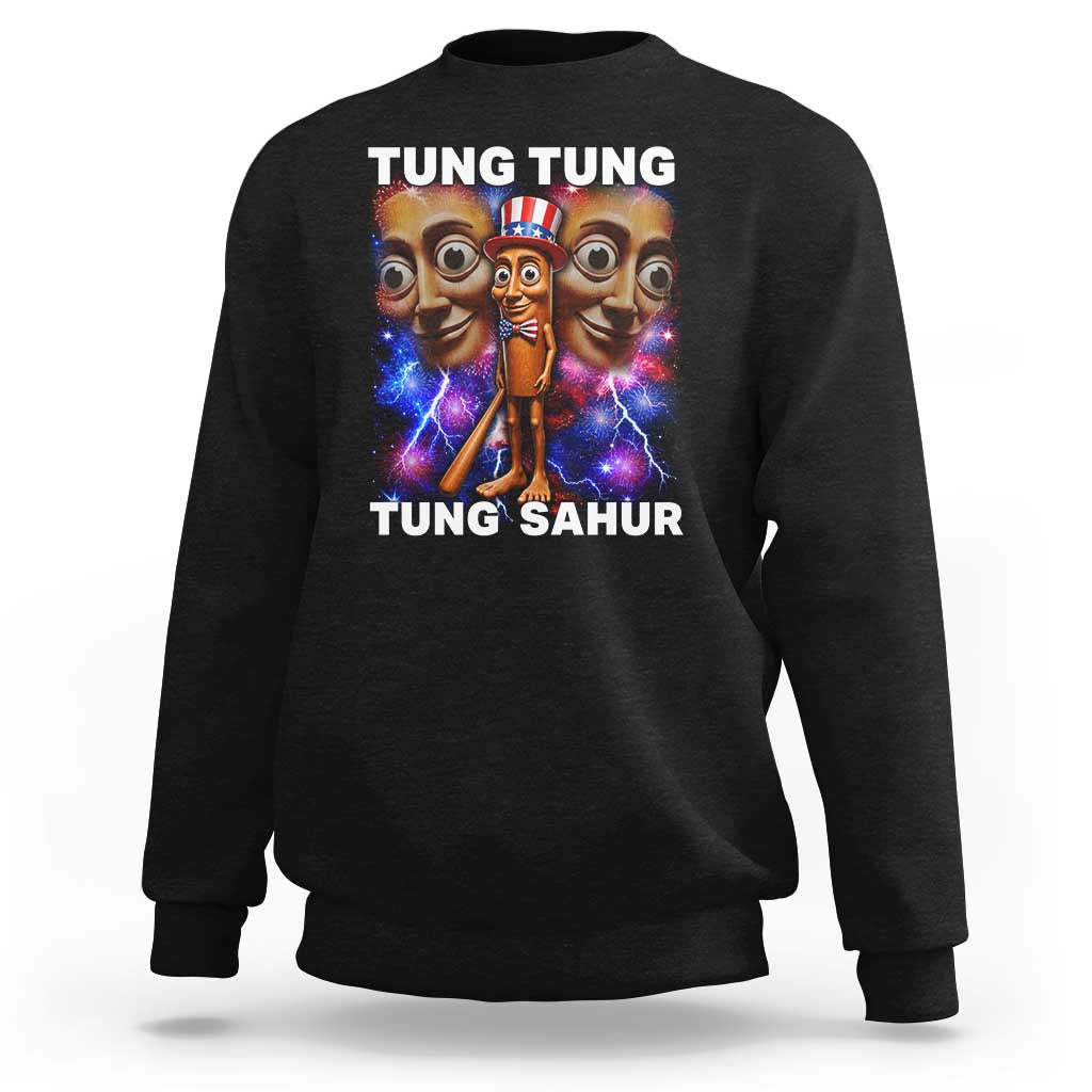 Tung Tung Sahur Italian Brainrot 4th Of July Meme Sweatshirt