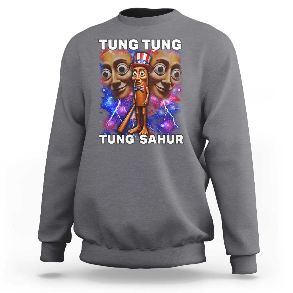 Tung Tung Sahur Italian Brainrot 4th Of July Meme Sweatshirt