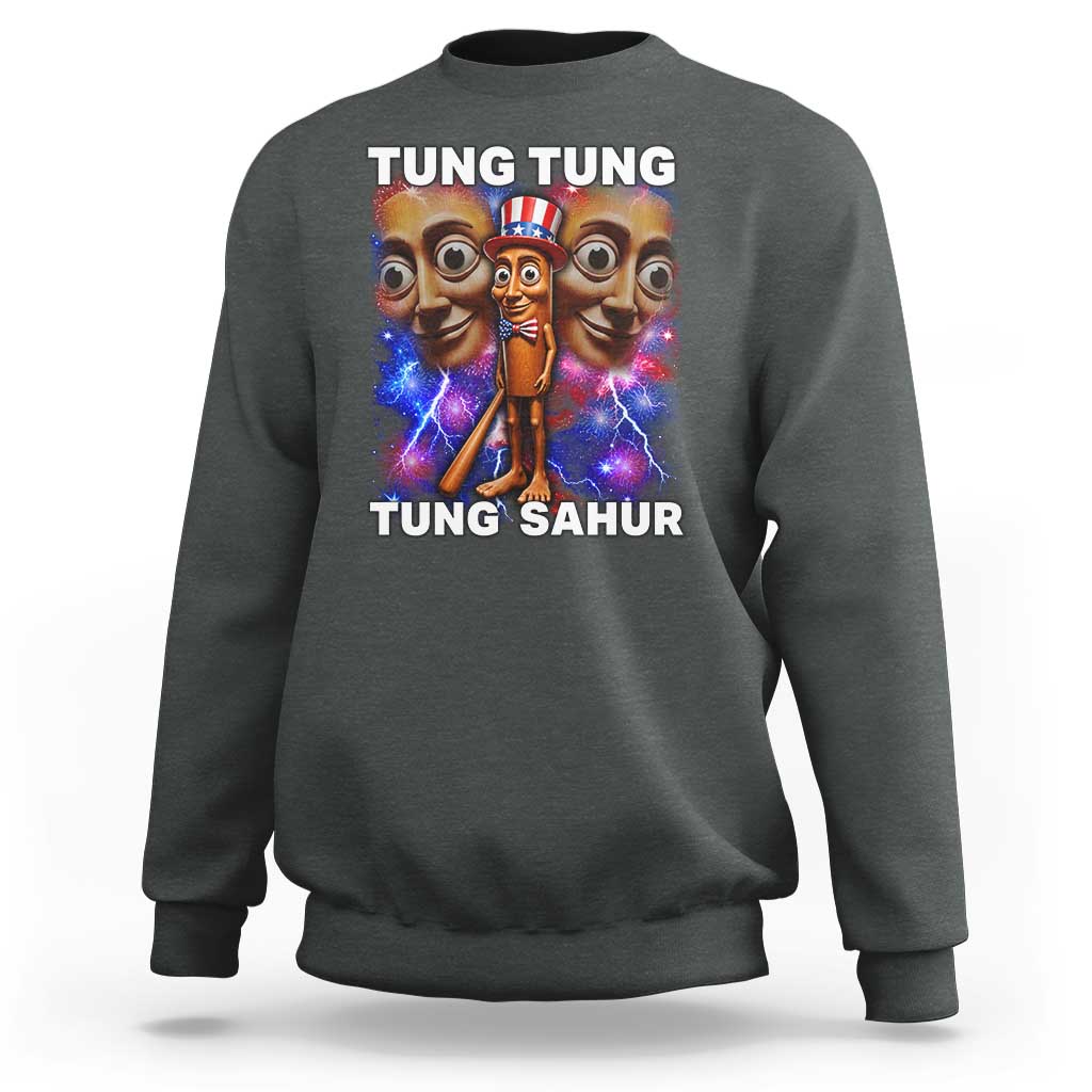 Tung Tung Sahur Italian Brainrot 4th Of July Meme Sweatshirt