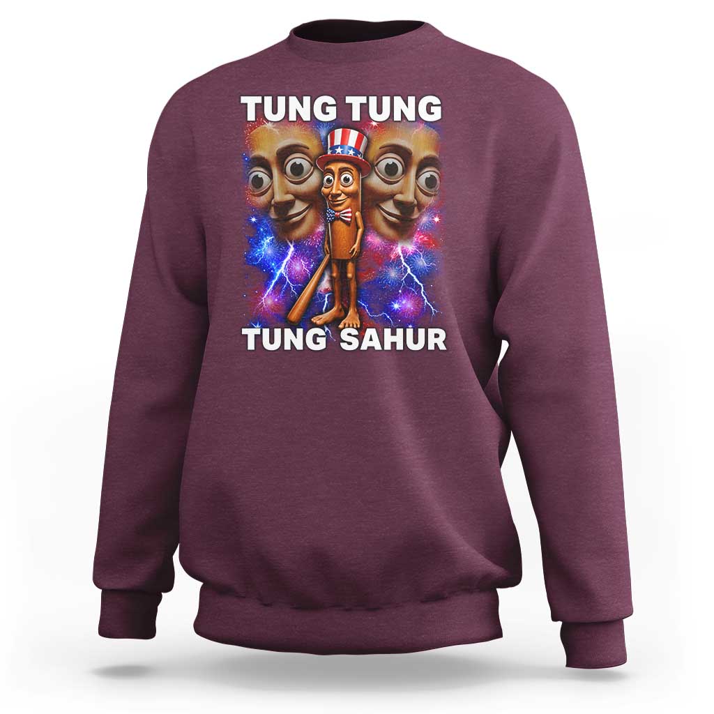 Tung Tung Sahur Italian Brainrot 4th Of July Meme Sweatshirt