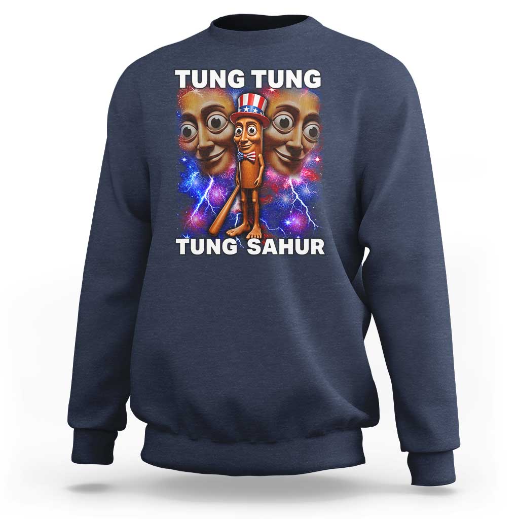 Tung Tung Sahur Italian Brainrot 4th Of July Meme Sweatshirt