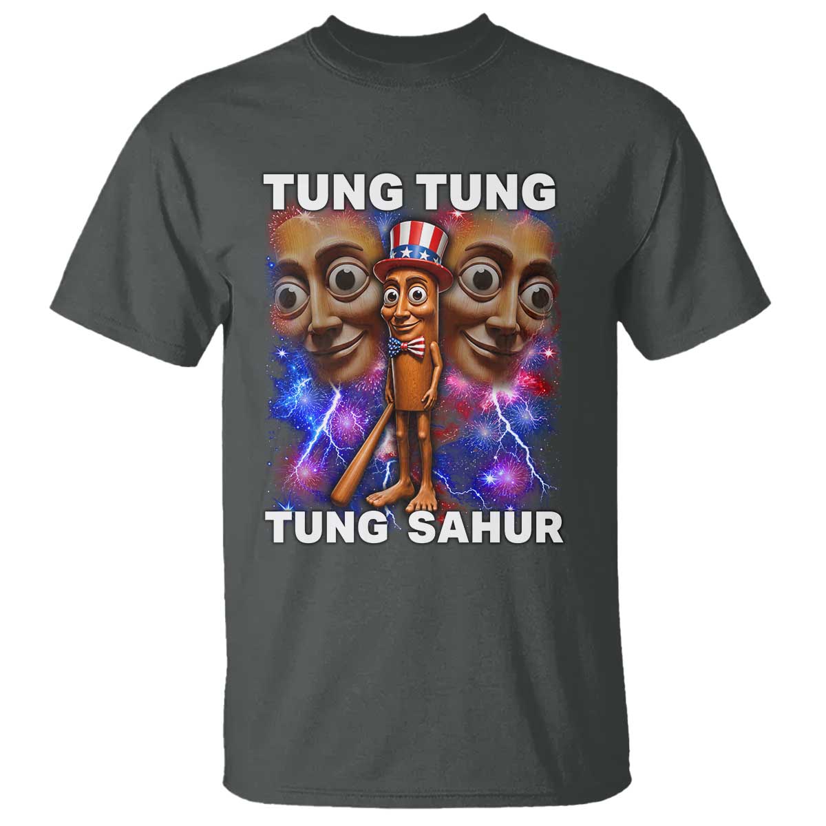 Tung Tung Sahur Italian Brainrot 4th Of July Meme T Shirt