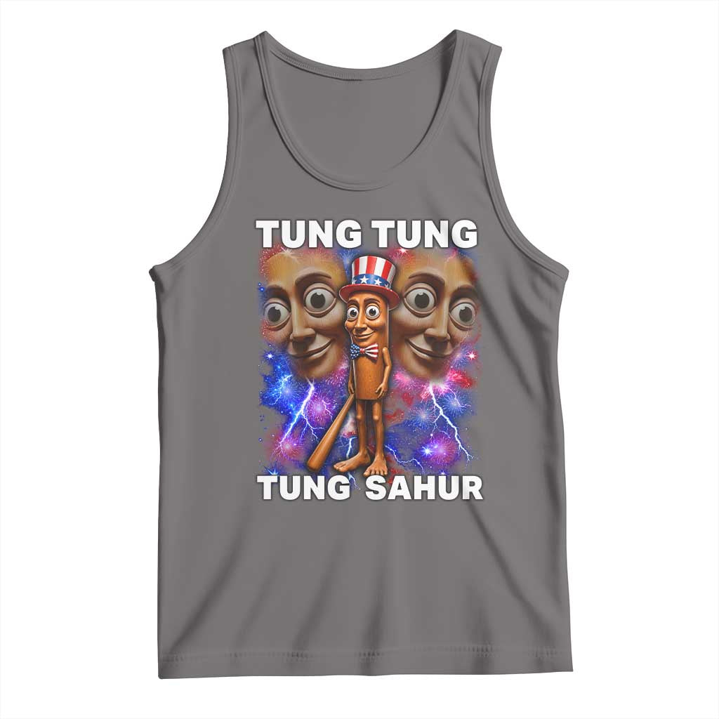Tung Tung Sahur Italian Brainrot 4th Of July Meme Tank Top