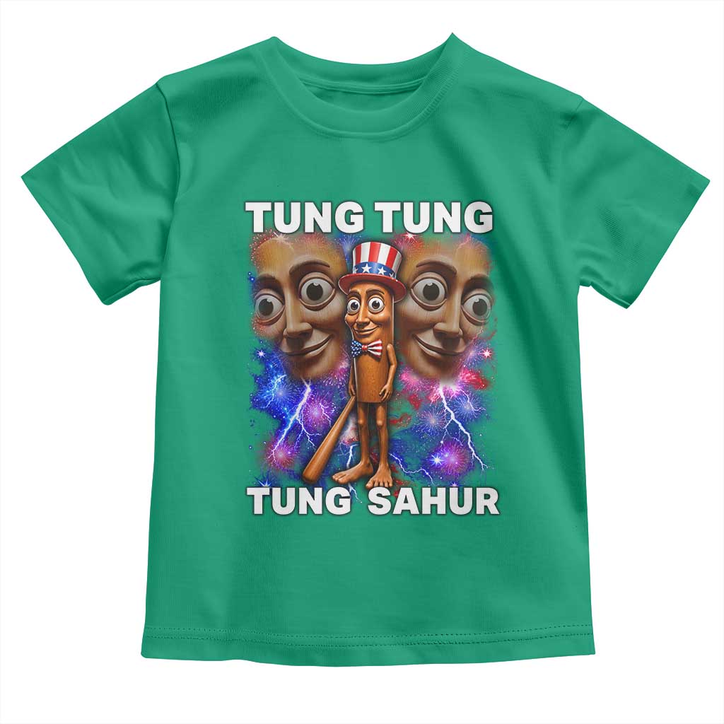 Tung Tung Sahur Italian Brainrot 4th Of July Meme Toddler T Shirt