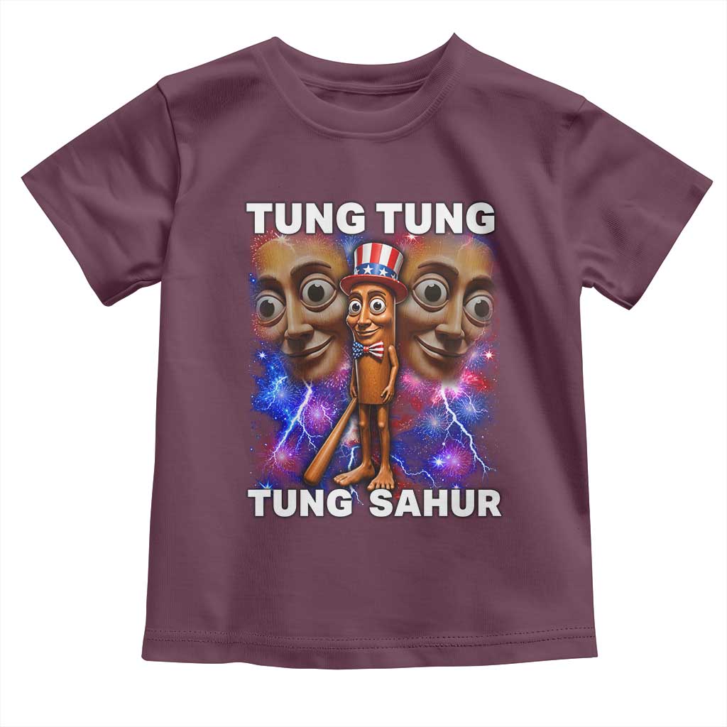 Tung Tung Sahur Italian Brainrot 4th Of July Meme Toddler T Shirt