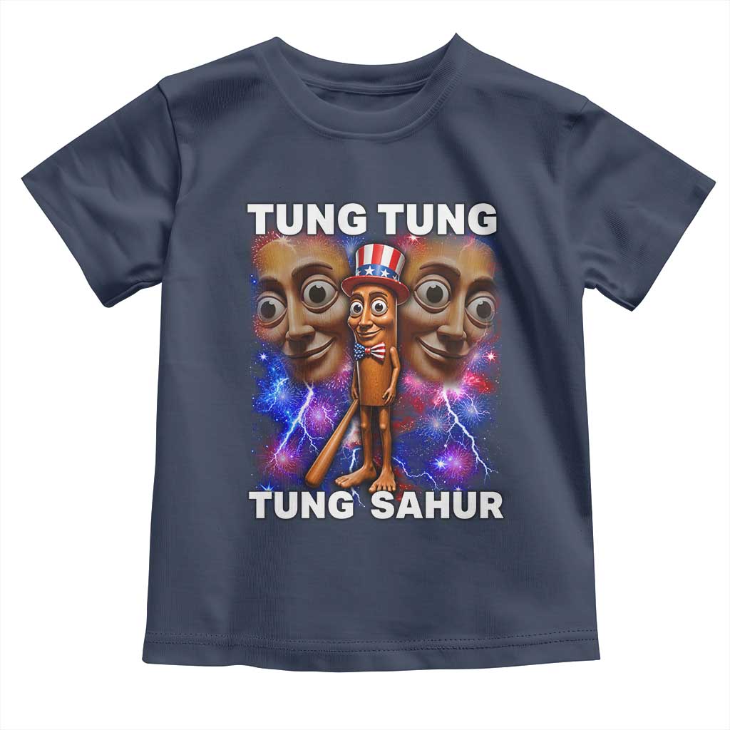 Tung Tung Sahur Italian Brainrot 4th Of July Meme Toddler T Shirt