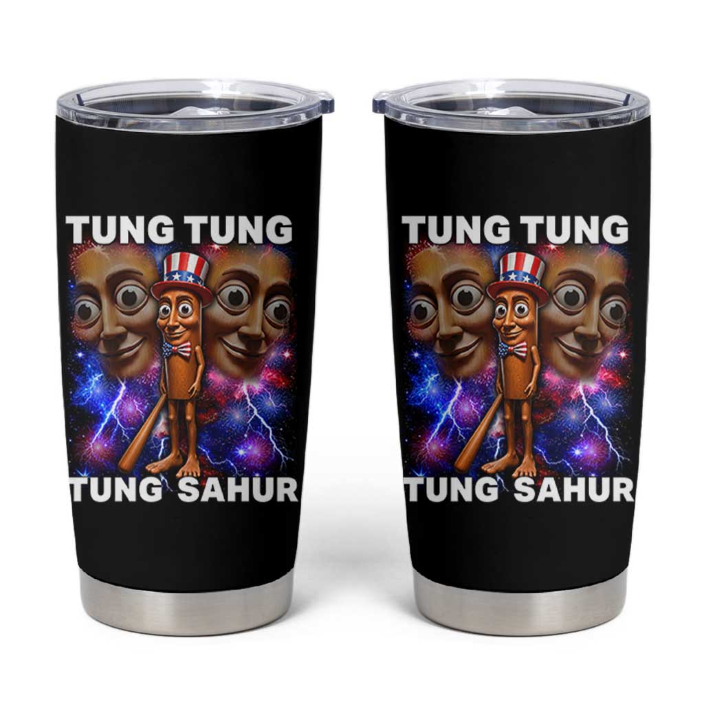 Tung Tung Sahur Italian Brainrot 4th Of July Meme Tumbler Cup
