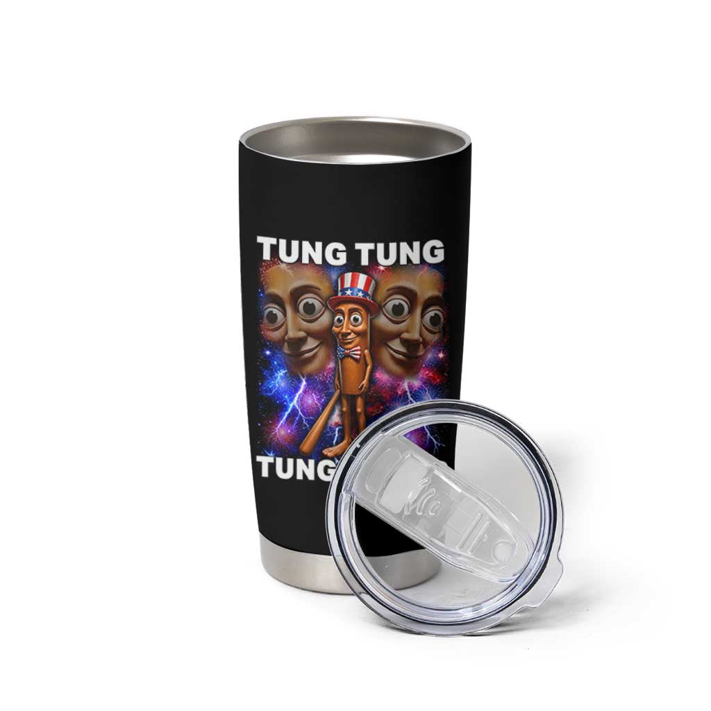 Tung Tung Sahur Italian Brainrot 4th Of July Meme Tumbler Cup