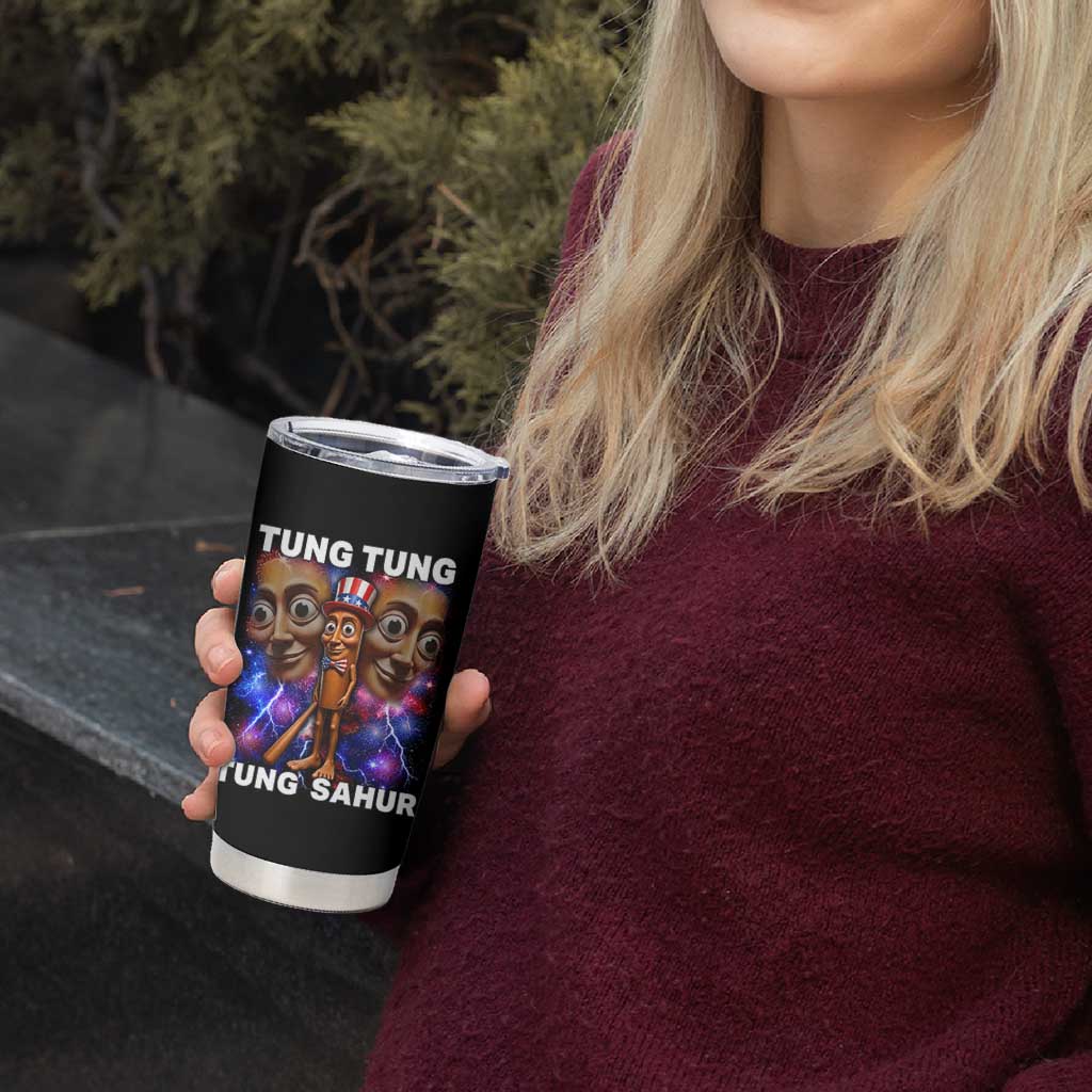 Tung Tung Sahur Italian Brainrot 4th Of July Meme Tumbler Cup