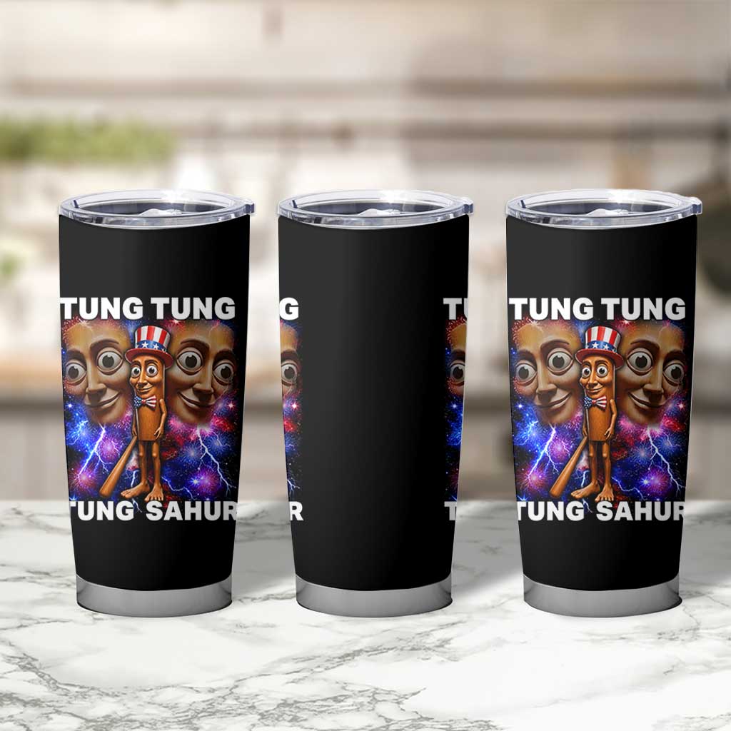 Tung Tung Sahur Italian Brainrot 4th Of July Meme Tumbler Cup
