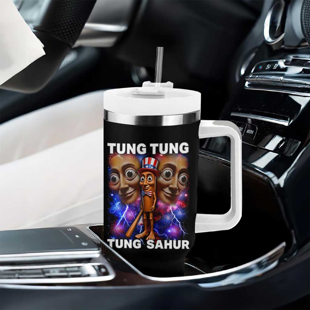 Tung Tung Sahur Italian Brainrot 4th Of July Meme Tumbler With Handle