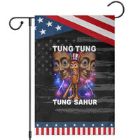 Tung Tung Sahur Italian Brainrot 4th Of July Meme Patriotic Garden Flag
