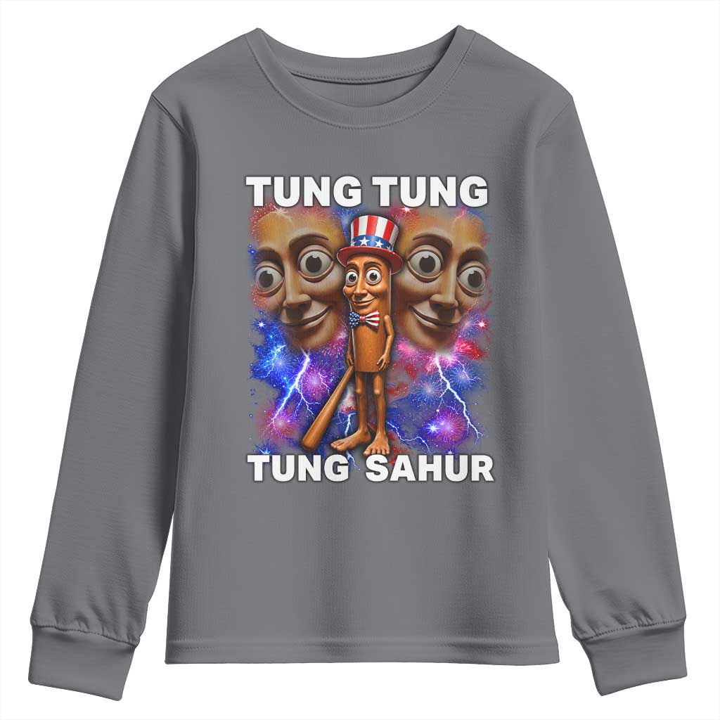 Tung Tung Sahur Italian Brainrot 4th Of July Meme Youth Sweatshirt