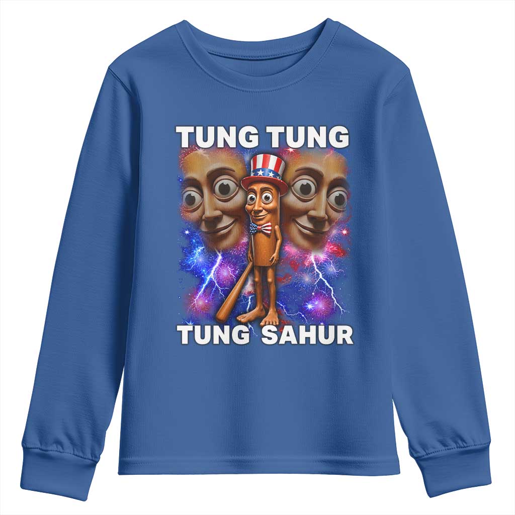 Tung Tung Sahur Italian Brainrot 4th Of July Meme Youth Sweatshirt