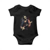 Abraham Lincoln Playing Guitar 4th of July Baby Onesie