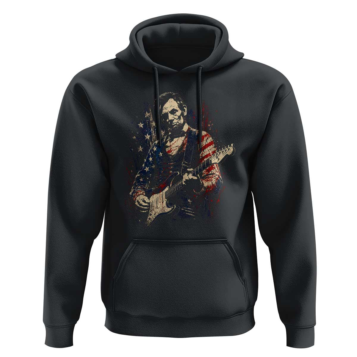 Abraham Lincoln Playing Guitar 4th of July Hoodie