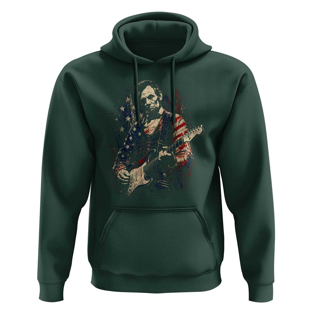 Abraham Lincoln Playing Guitar 4th of July Hoodie