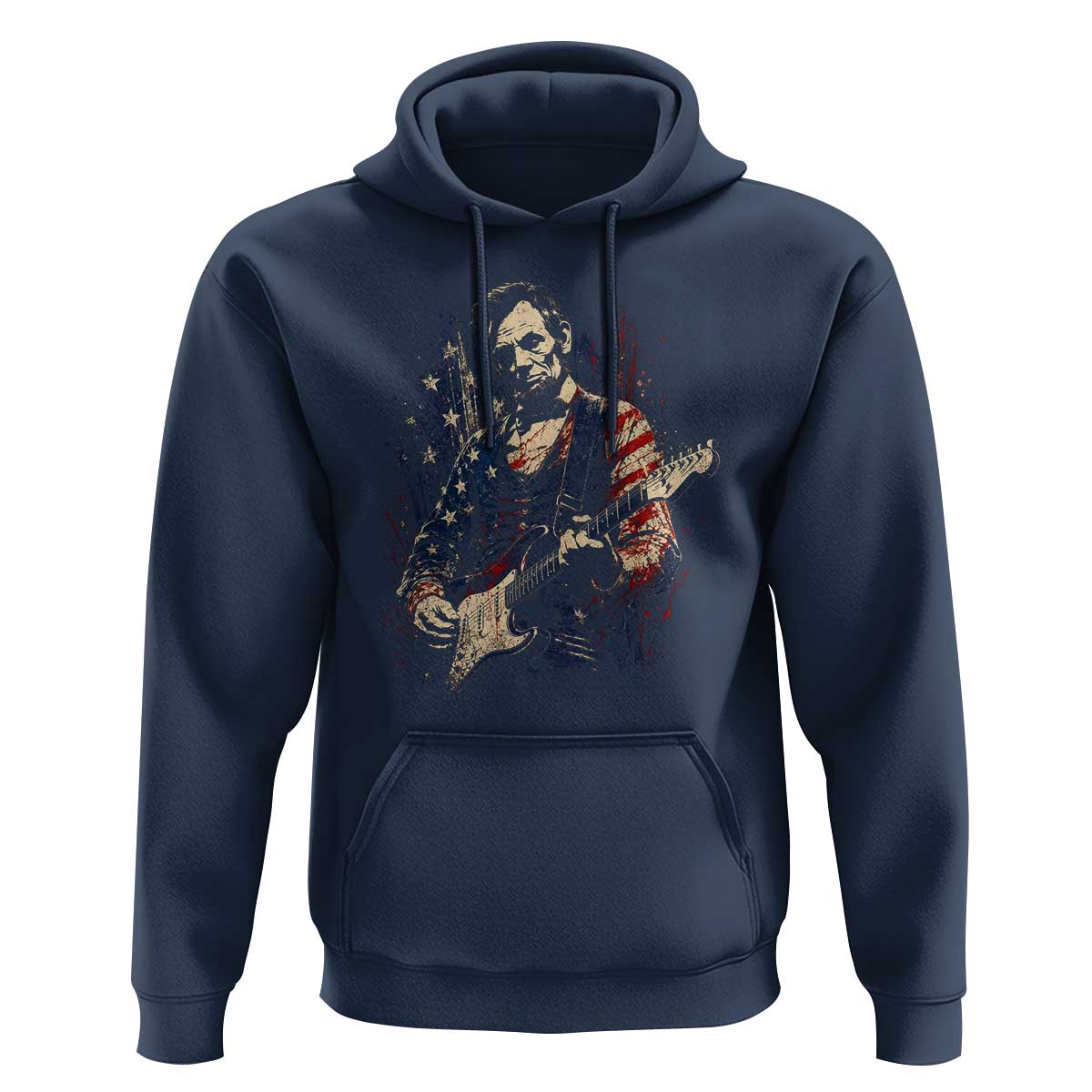 Abraham Lincoln Playing Guitar 4th of July Hoodie