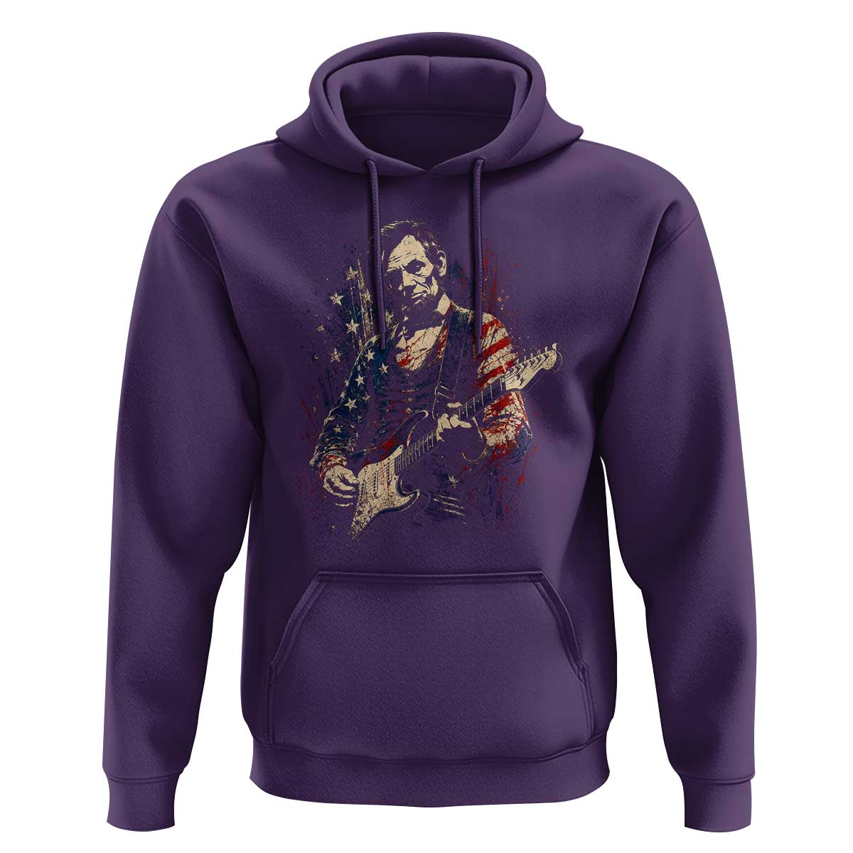 Abraham Lincoln Playing Guitar 4th of July Hoodie