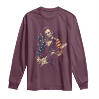 Abraham Lincoln Playing Guitar 4th of July Long Sleeve Shirt