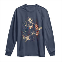 Abraham Lincoln Playing Guitar 4th of July Long Sleeve Shirt